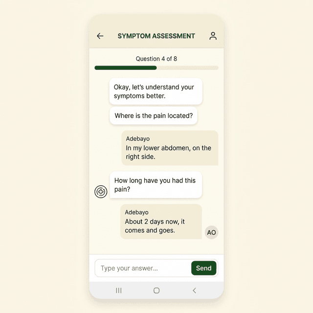 Patient Completes Symptom Assessment